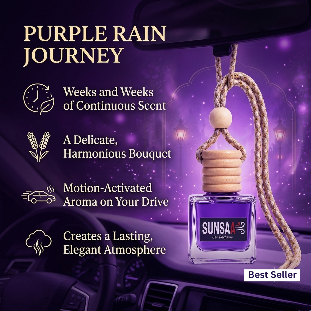 SUNSAA Purple Rain – Hanging Car Perfume 10ml