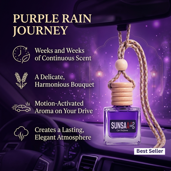 SUNSAA Purple Rain – Hanging Car Perfume 10ml