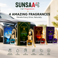 SUNSAA hanging car air freshener – lasts up to 60 days, no alcohol, no synthetic oil